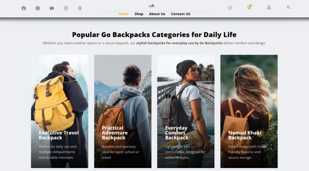 screenshot home page